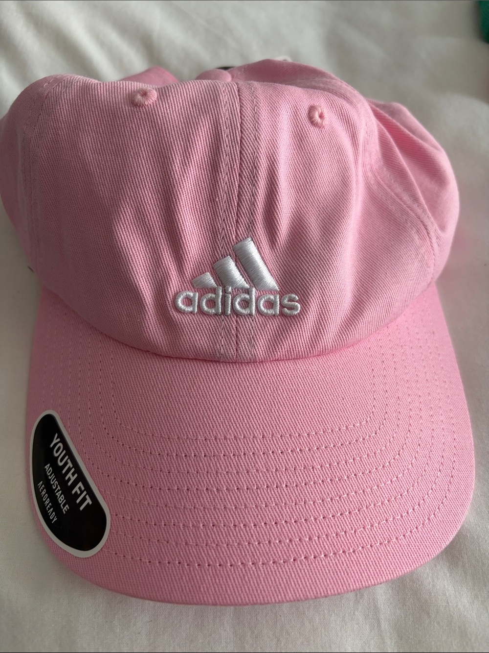 adidas Youth Pink Baseball or Softball Cap with White Logo NWT
